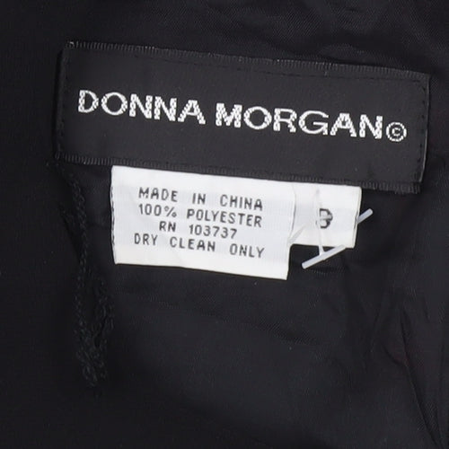 Donna Morgan Women’s Black Sheath Dress Size 8 Knee Length 3/4 Sleeve