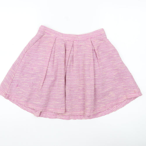 New Look Women’s Pink Striped A-Line Skirt Size 8 Short