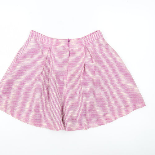 New Look Women’s Pink Striped A-Line Skirt Size 8 Short
