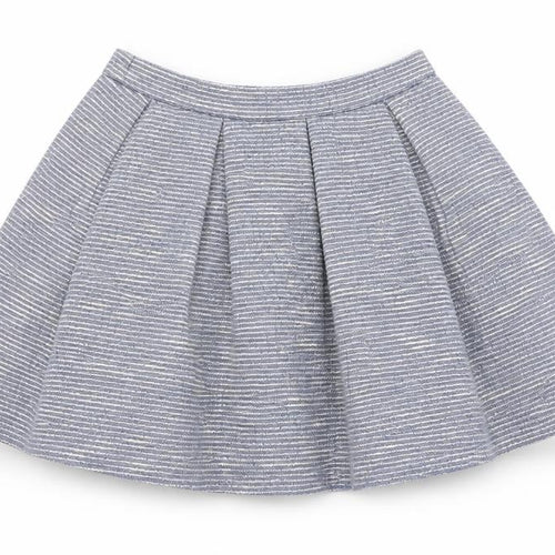 New Look Women’s Blue Tweed A-Line Mini Skirt S Lined Zip