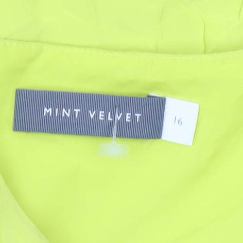 Mint Velvet Women’s Yellow Viscose Camisole Tank Top Size 16