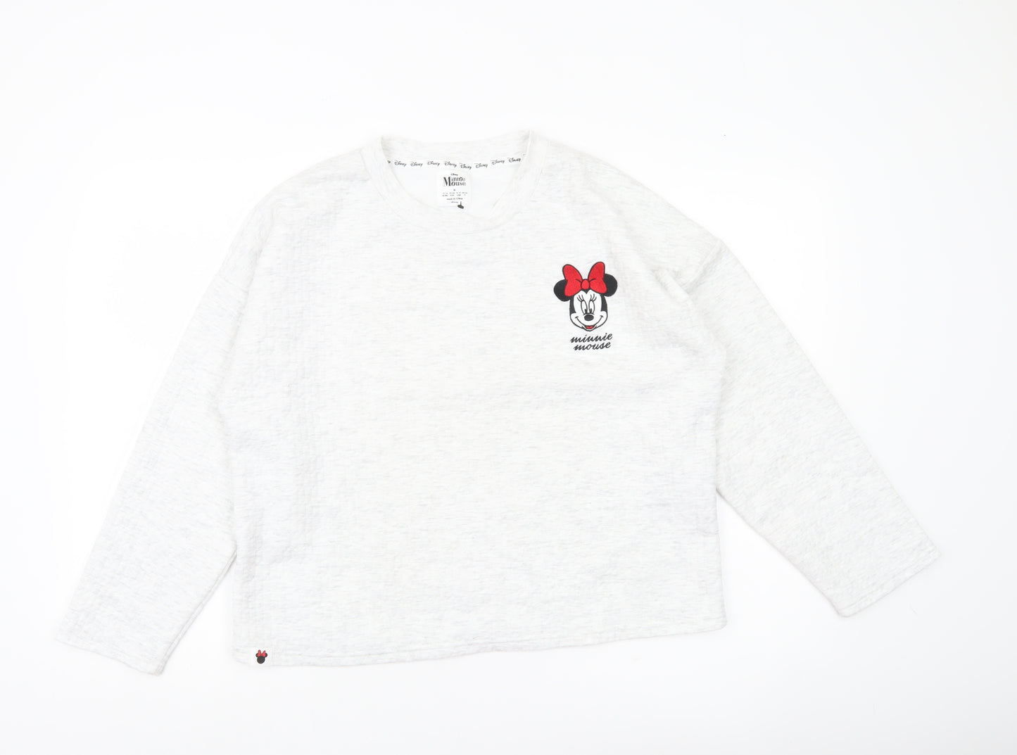 Disney Minnie Mouse Womens White Sweatshirt UK 12-14 Medium