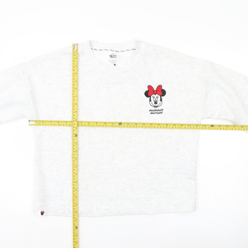 Disney Minnie Mouse Womens White Sweatshirt UK 12-14 Medium