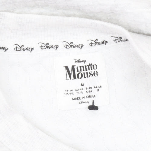 Disney Minnie Mouse Womens White Sweatshirt UK 12-14 Medium