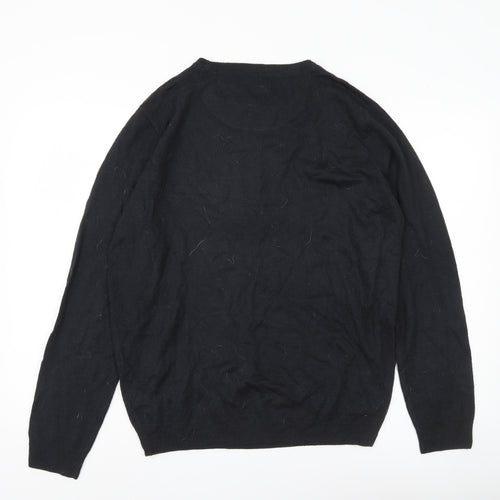 Kensington Eastside Men Black M Crew Neck Pullover Jumper Knit