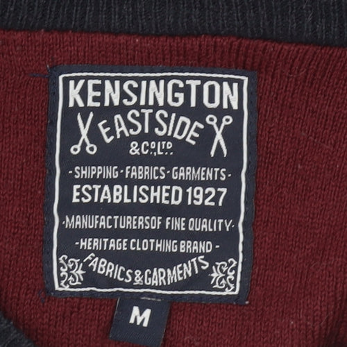 Kensington Eastside Men Black M Crew Neck Pullover Jumper Knit