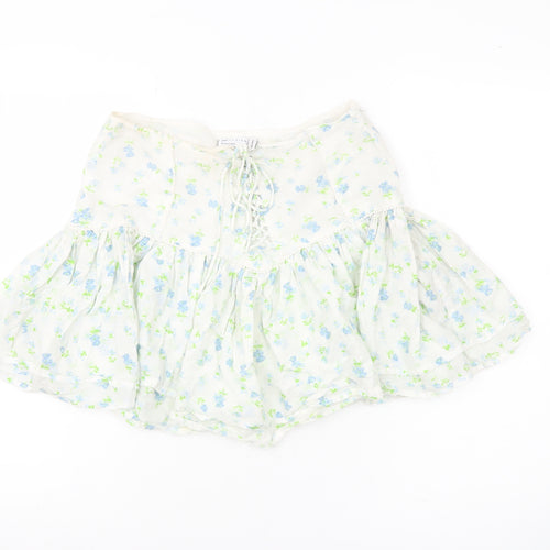 ASOS Women’s White Floral Peasant Skirt Size 12 Cotton Lace