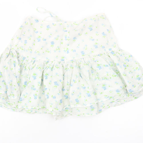 ASOS Women’s White Floral Peasant Skirt Size 12 Cotton Lace