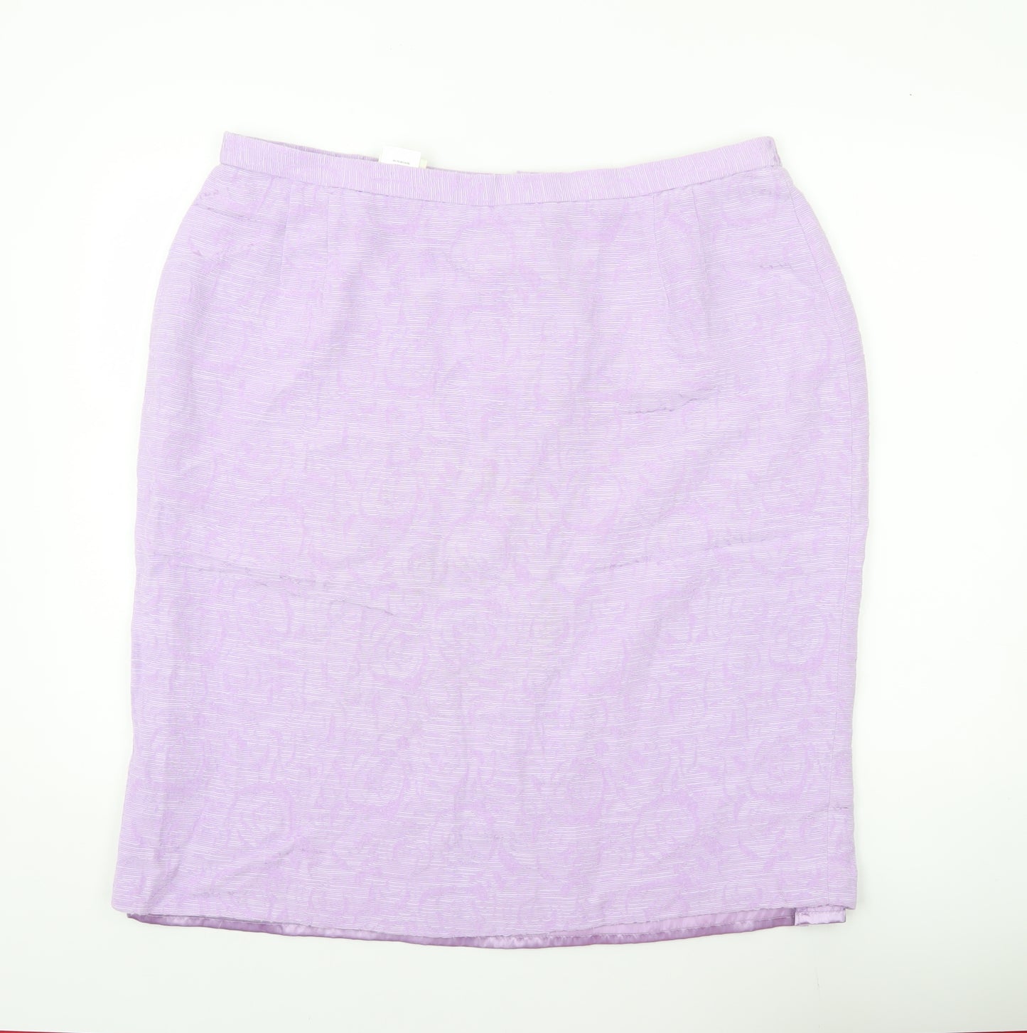 Eastex Womens Purple Size 22 Pencil Skirt Lined Viscose Cotton