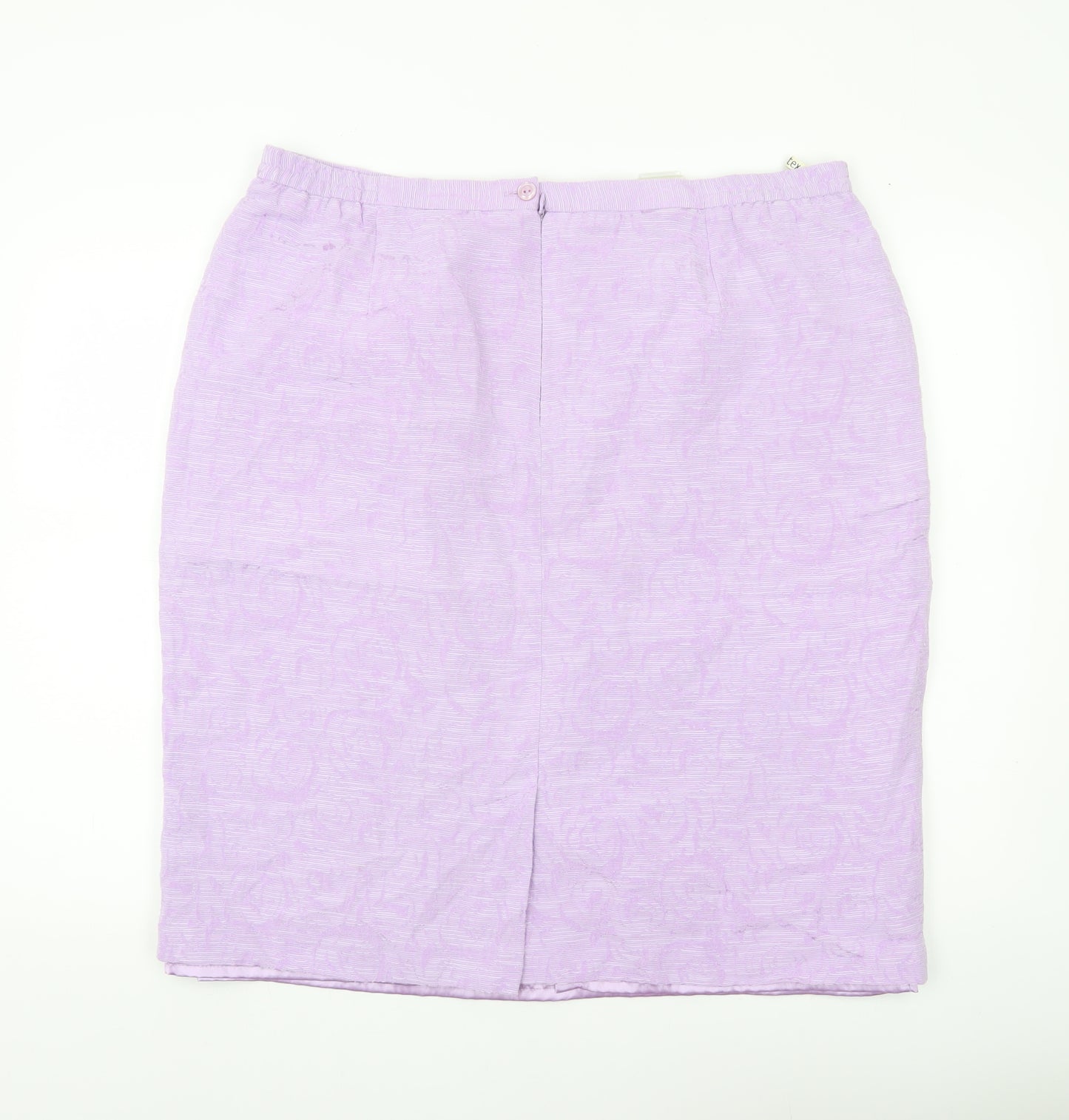 Eastex Womens Purple Size 22 Pencil Skirt Lined Viscose Cotton
