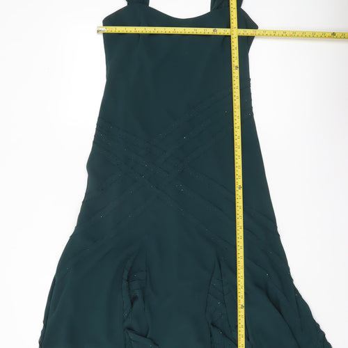 Marks and Spencer Women’s Green Size 10 A-Line Formal Beaded Dress
