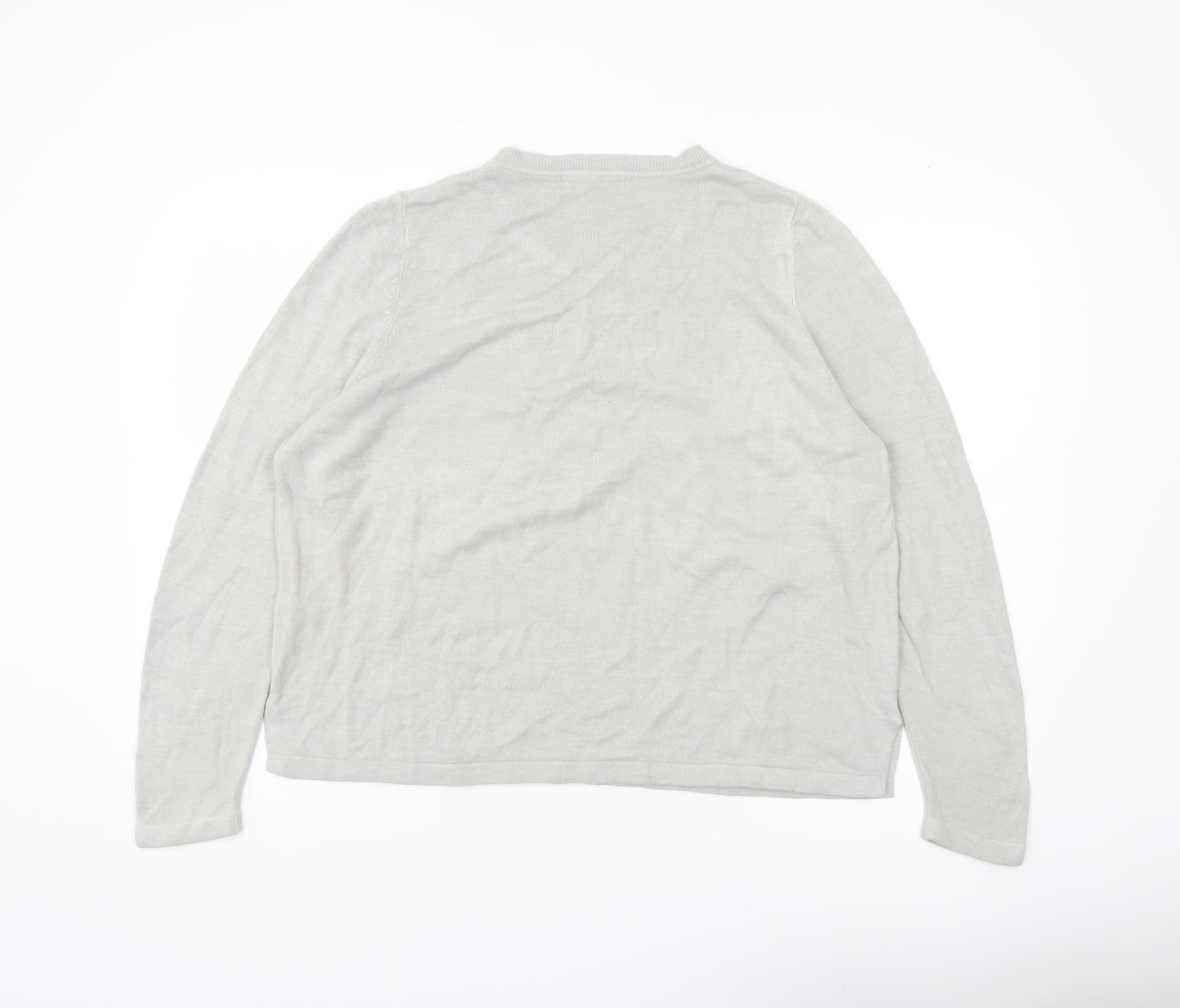 Marks and Spencer Women’s Grey Size 20 Acrylic Knit Jumper