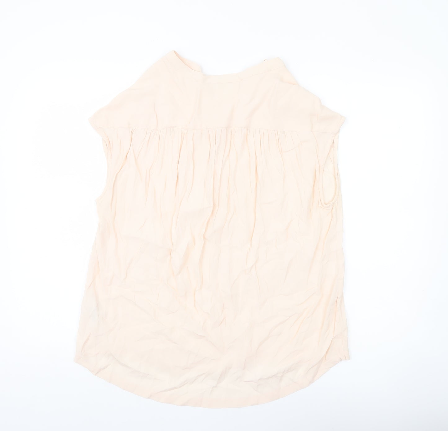 Monsoon Women’s Beige Viscose Sleeveless Blouse UK 14