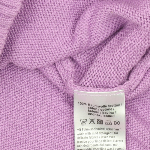 Collection L Women’s Purple Cotton Collared Zip Jumper Size 26