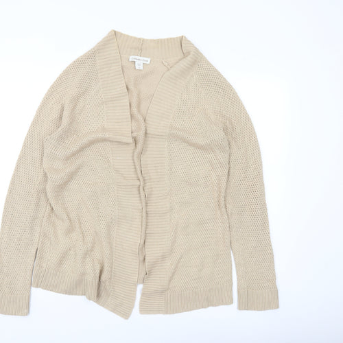 Coldwater Creek Women’s Beige Open-Knit Cardigan Size 14