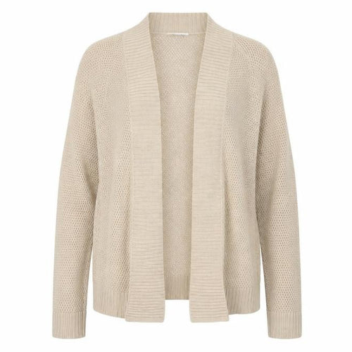 Coldwater Creek Women’s Beige Open-Knit Cardigan Size 14