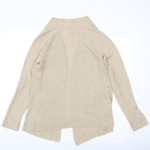 Coldwater Creek Women’s Beige Open-Knit Cardigan Size 14