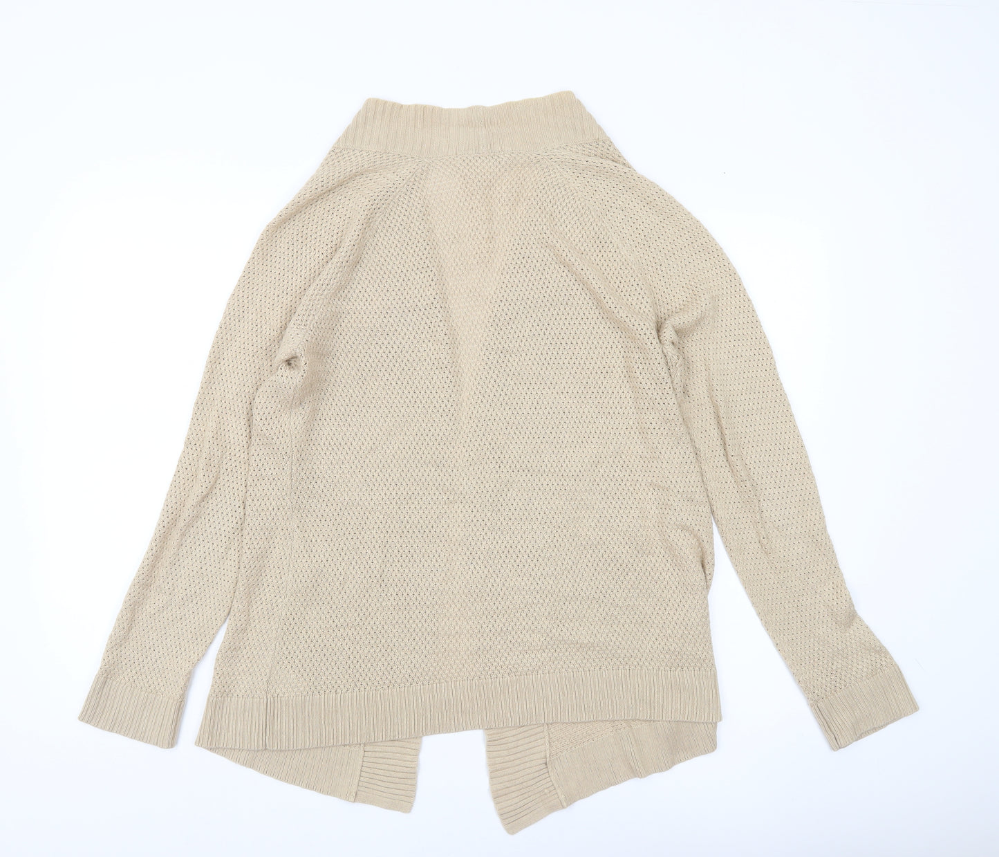 Coldwater Creek Women’s Beige Open-Knit Cardigan Size 14