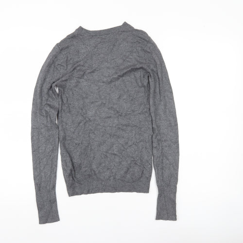 Zara Women’s Grey Knit Crew Neck Pullover Jumper Size S