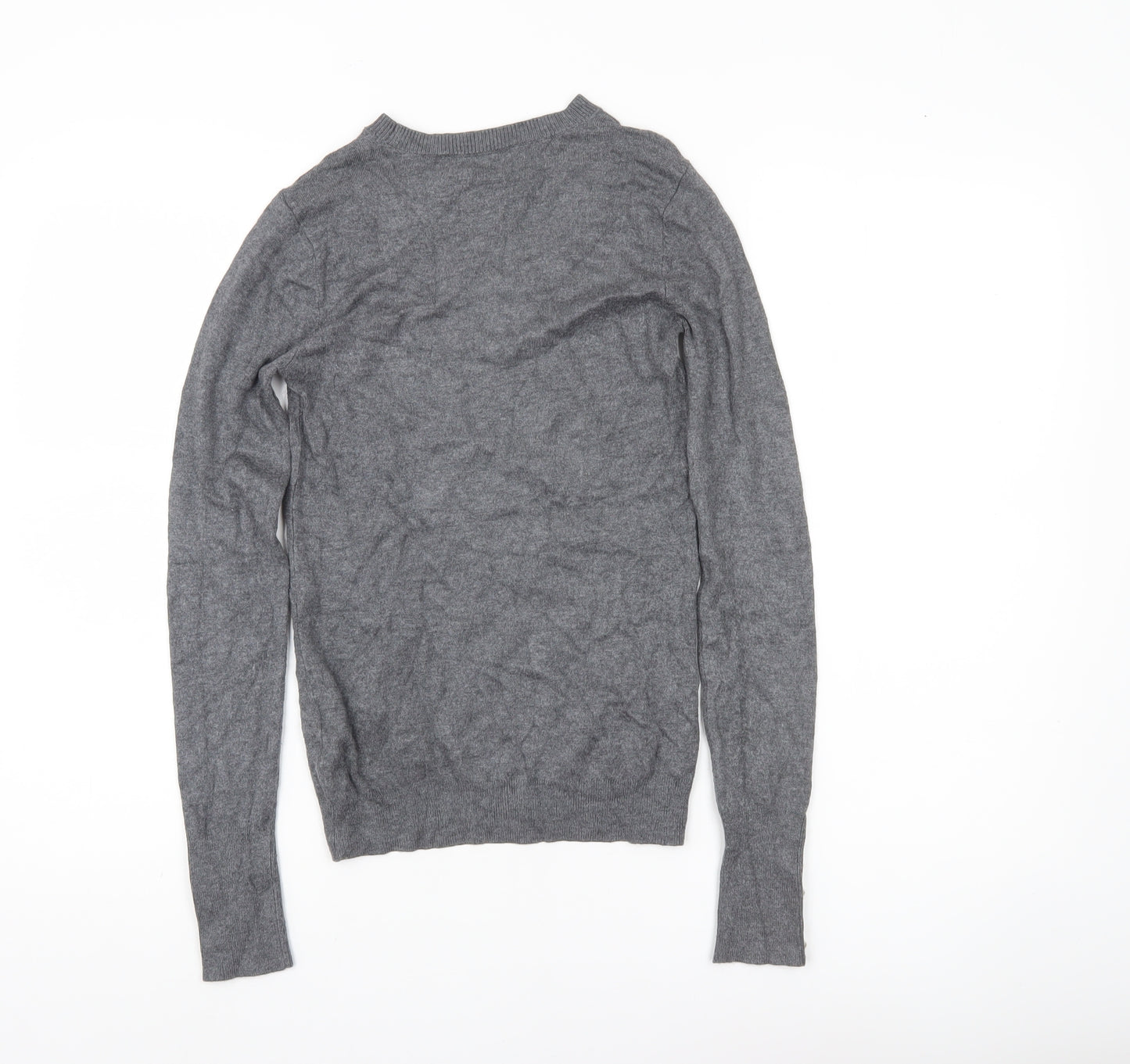 Zara Women’s Grey Knit Crew Neck Pullover Jumper Size S