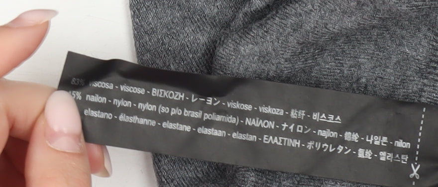 Zara Women’s Grey Knit Crew Neck Pullover Jumper Size S