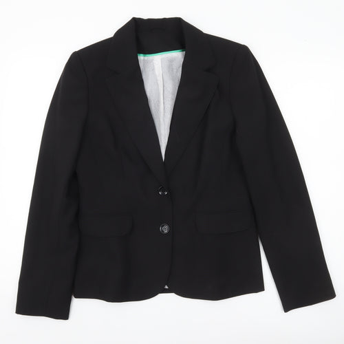 Dorothy Perkins Womens Black Size 12 Blazer Jacket Workwear