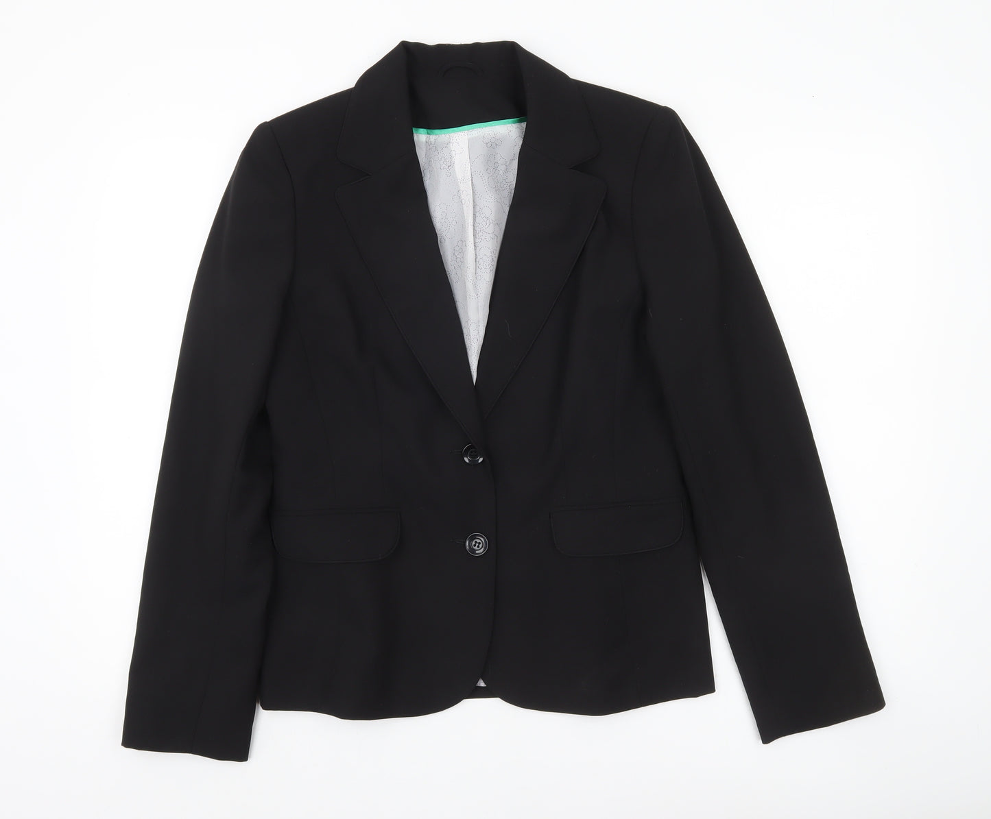 Dorothy Perkins Womens Black Size 12 Blazer Jacket Workwear