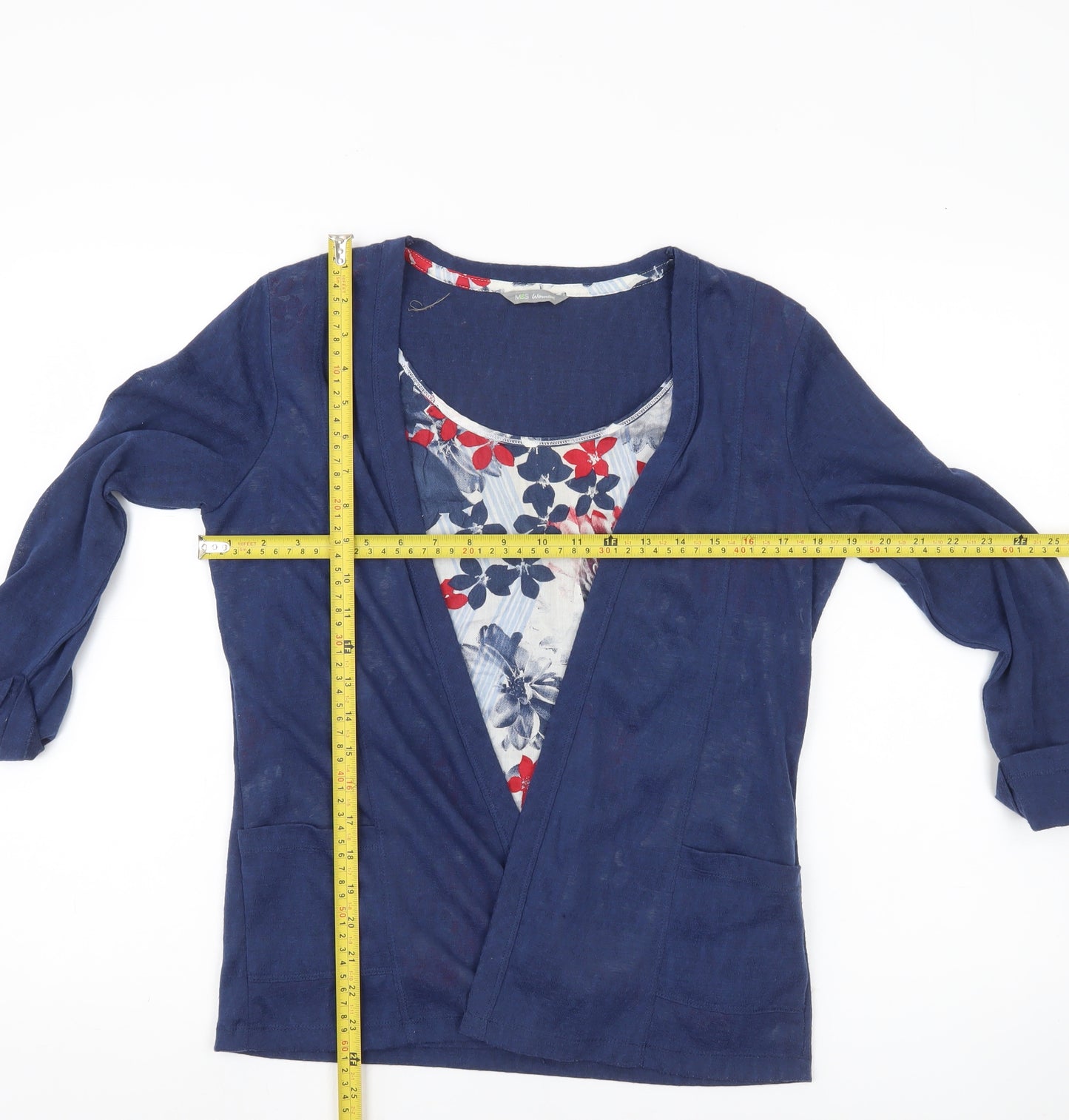Marks and Spencer Women’s Blue Size 10 Cotton Tunic Blouse