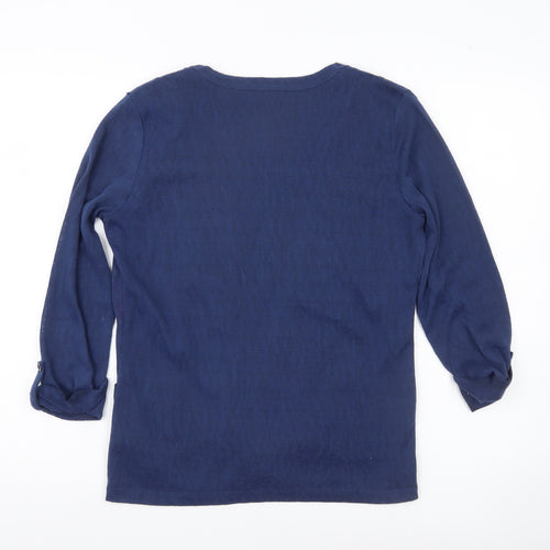 Marks and Spencer Women’s Blue Size 10 Cotton Tunic Blouse