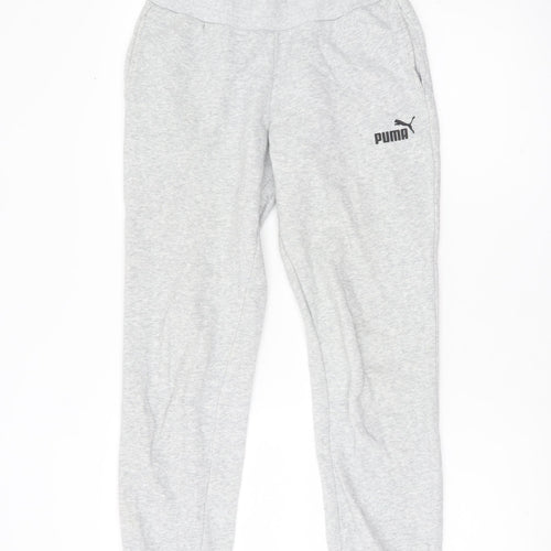 Puma Womens Grey Jogger Sweatpants Size 8 Cotton Blend