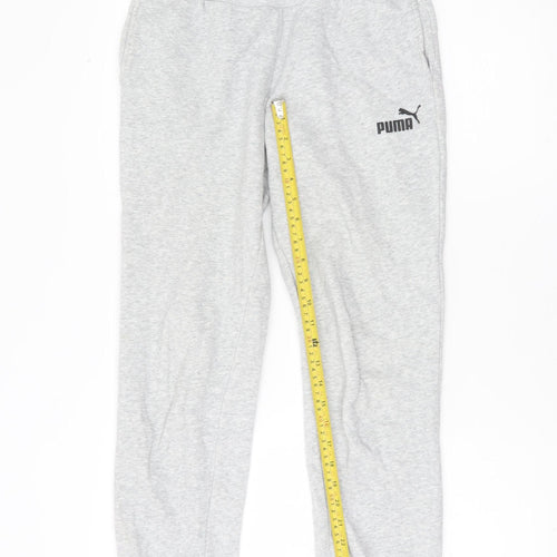 Puma Womens Grey Jogger Sweatpants Size 8 Cotton Blend