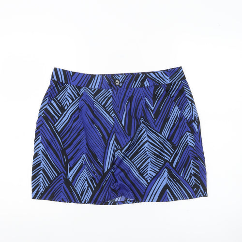 Gap Women’s Blue Geometric Short Skirt Size 10 Polyester