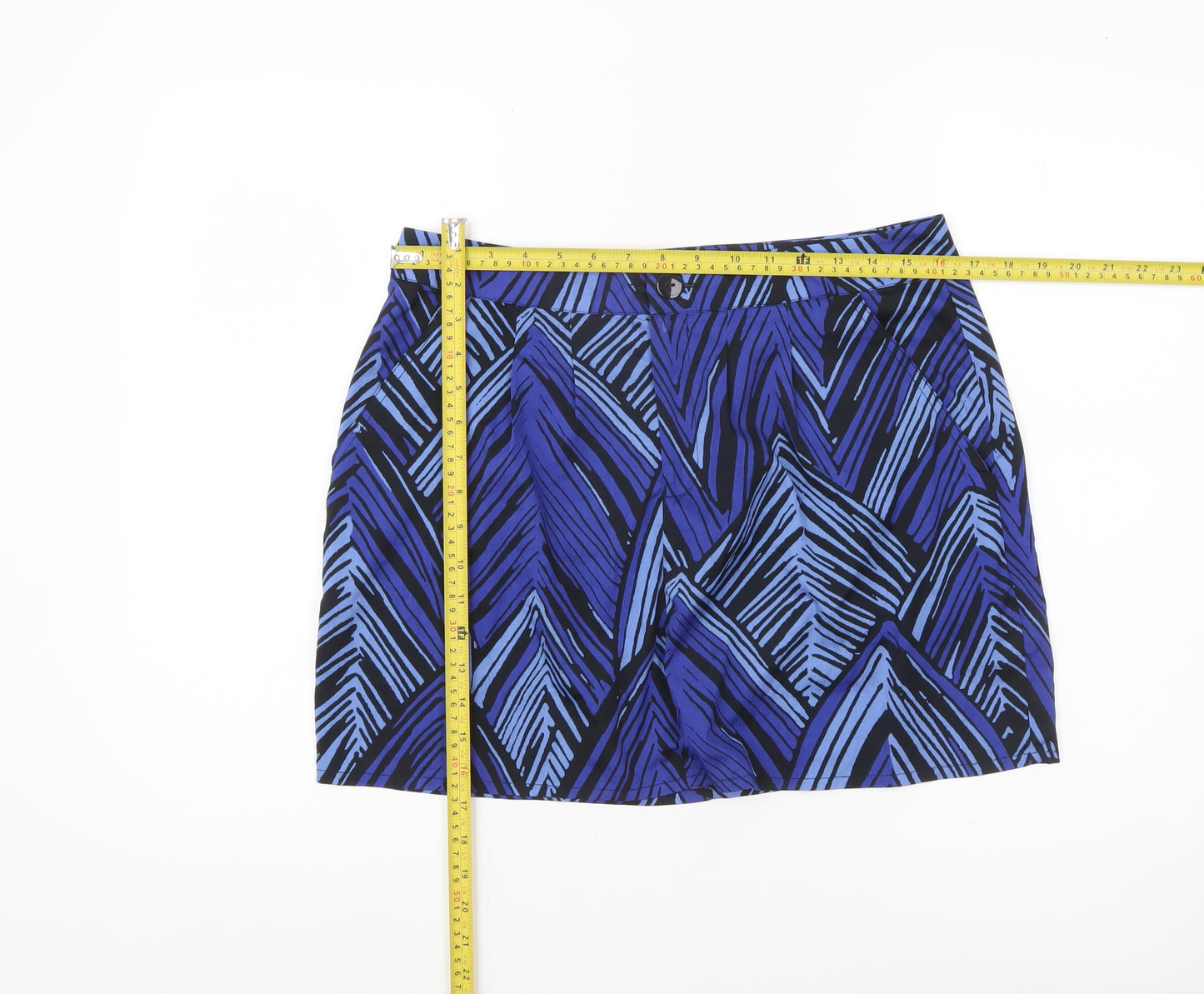Gap Women’s Blue Geometric Short Skirt Size 10 Polyester