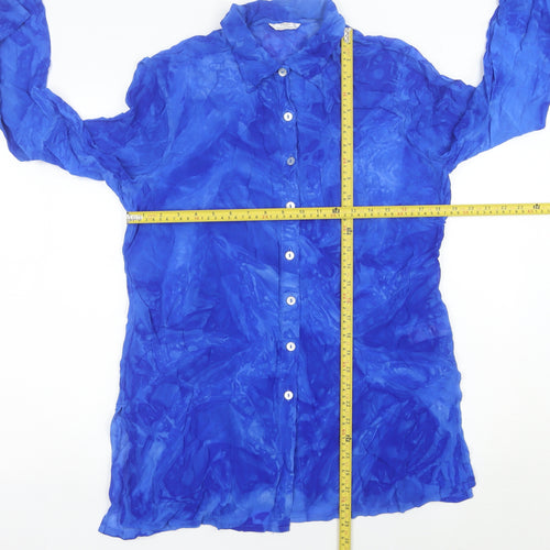 Marks and Spencer Women’s Blue Viscose Button-Up Shirt UK 14