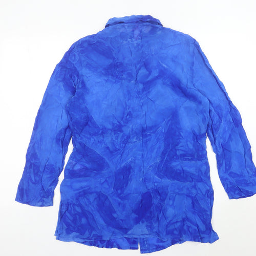 Marks and Spencer Women’s Blue Viscose Button-Up Shirt UK 14