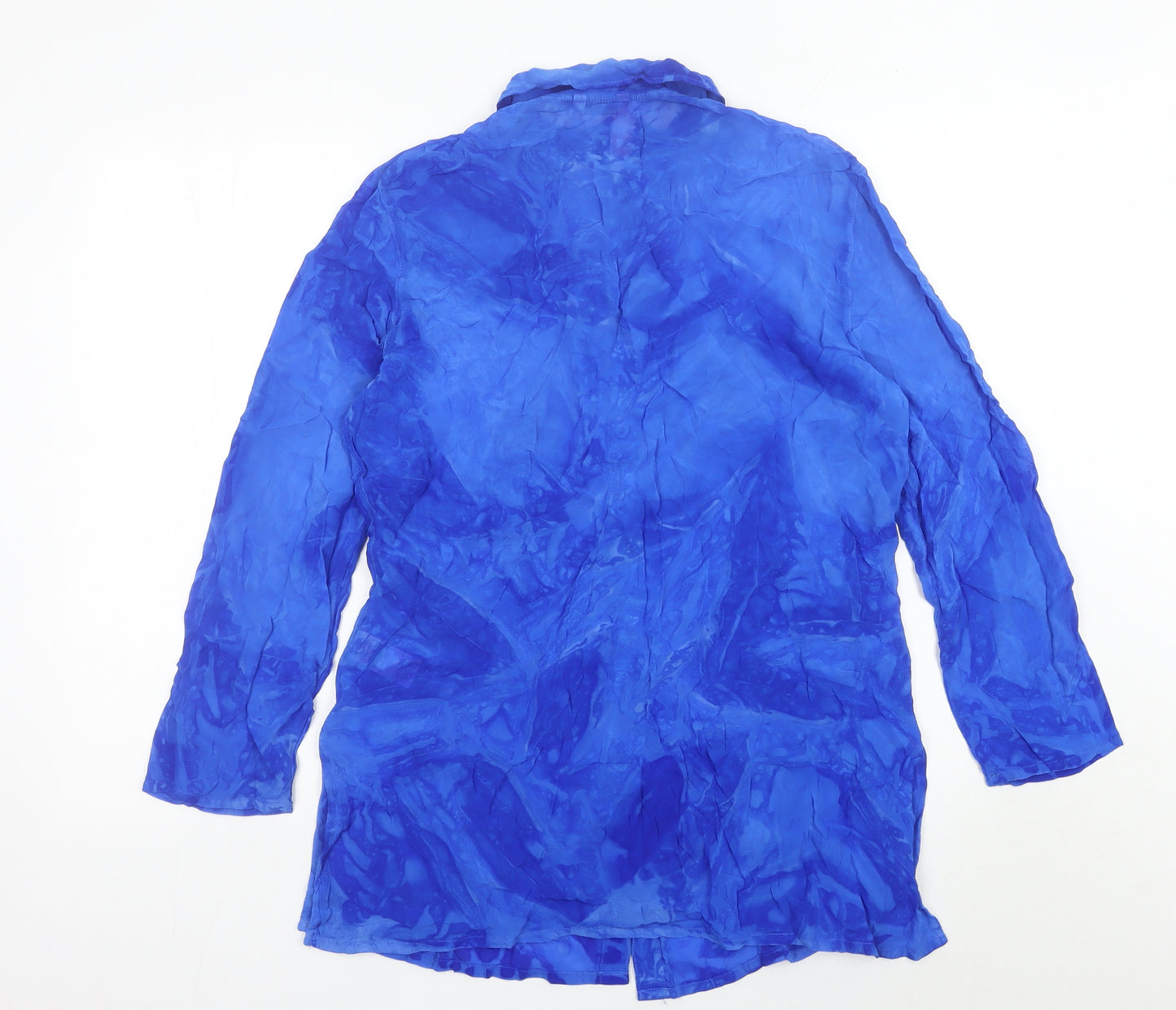 Marks and Spencer Women’s Blue Viscose Button-Up Shirt UK 14