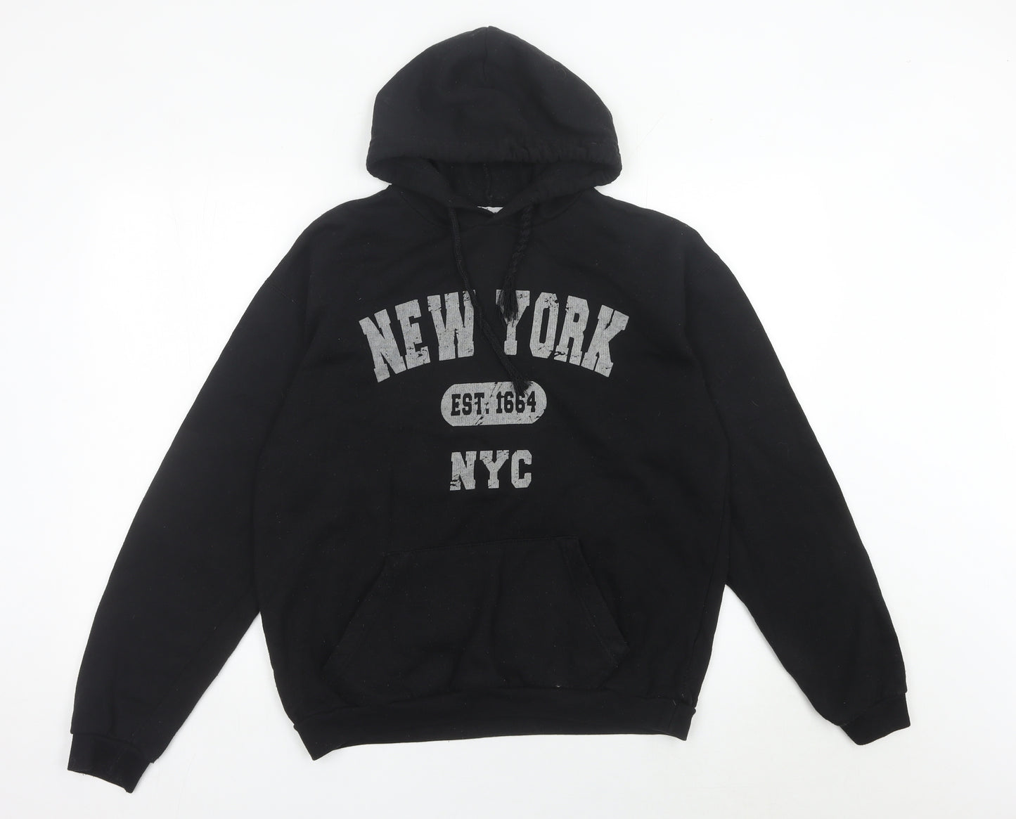 Republic Blues Men’s Black Pullover Hoodie M Graphic NYC Logo