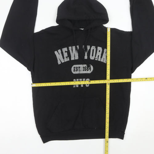 Republic Blues Men’s Black Pullover Hoodie M Graphic NYC Logo
