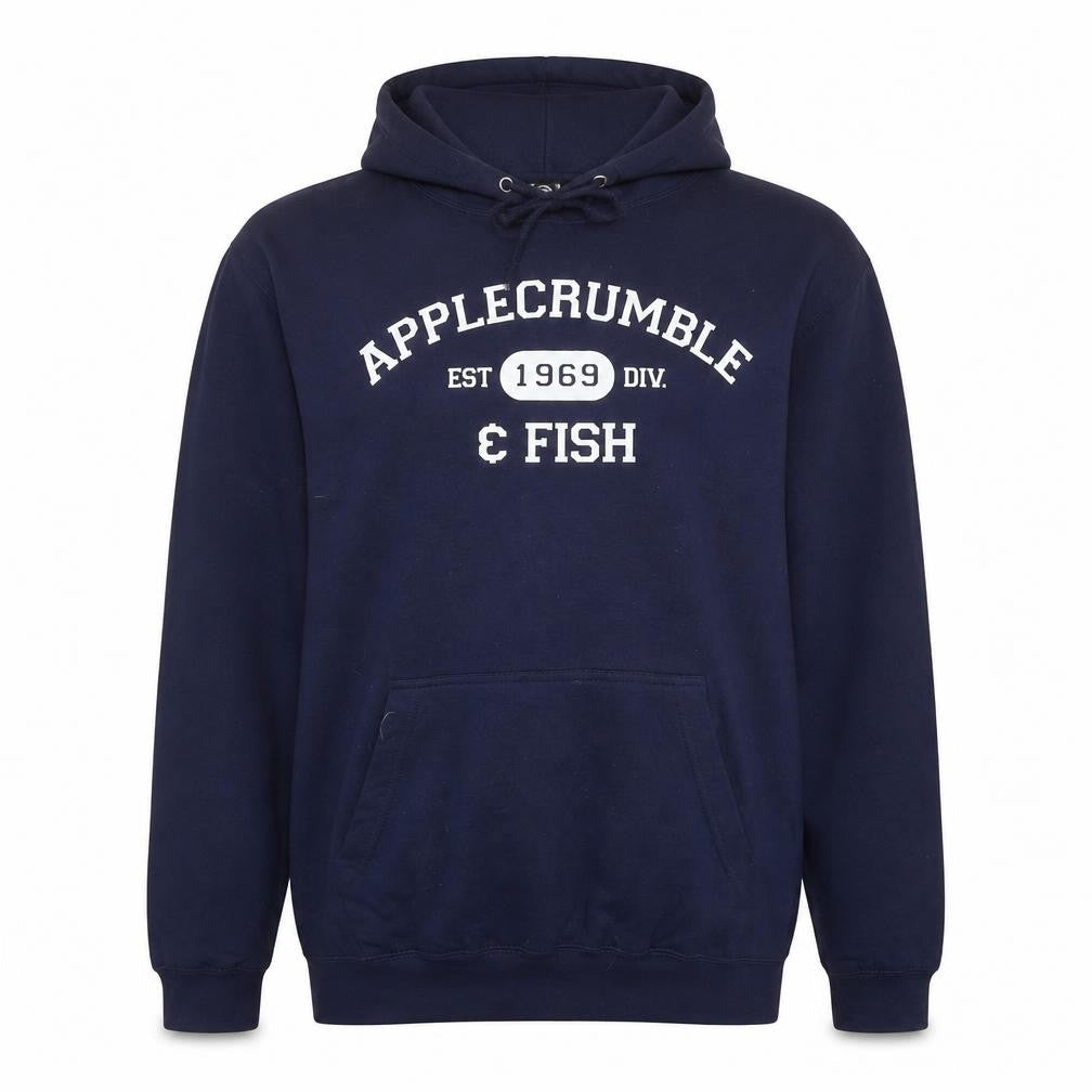 Front view of TeePublic Men’s Blue Pullover Hoodie L Logo Graphic Cotton Blend