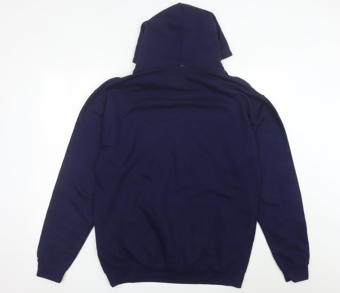 TeePublic Men’s Blue Pullover Hoodie L Logo Graphic Cotton Blend