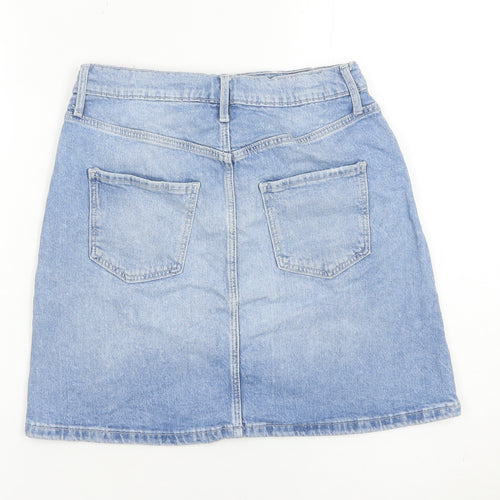 H&M Girls Blue Denim Short Skirt Size 14Y Distressed Casual