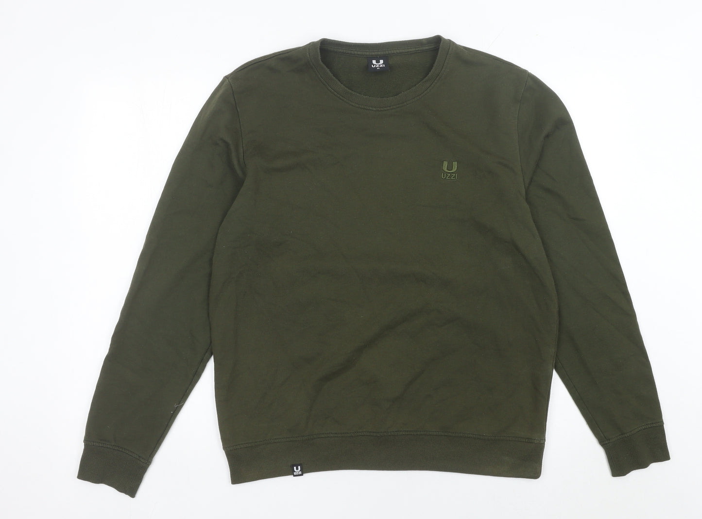 Uzzi Men’s Green Crew Neck Pullover Sweatshirt Size M