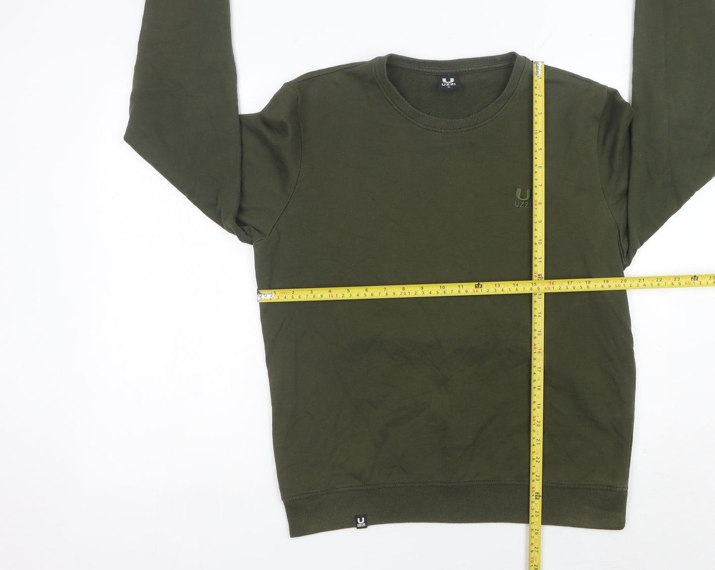 Uzzi Men’s Green Crew Neck Pullover Sweatshirt Size M