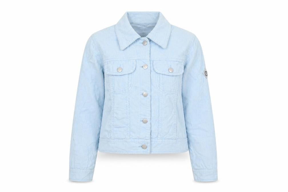 Henri Lloyd Womens Blue Corduroy Jacket Size 10 Casual Cropped