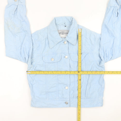 Henri Lloyd Womens Blue Corduroy Jacket Size 10 Casual Cropped
