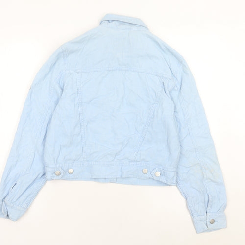 Henri Lloyd Womens Blue Corduroy Jacket Size 10 Casual Cropped