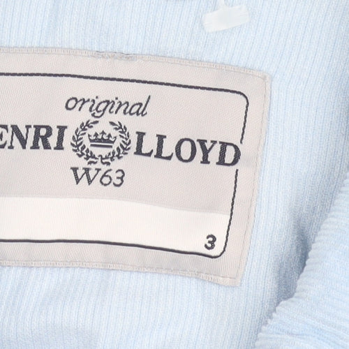 Henri Lloyd Womens Blue Corduroy Jacket Size 10 Casual Cropped