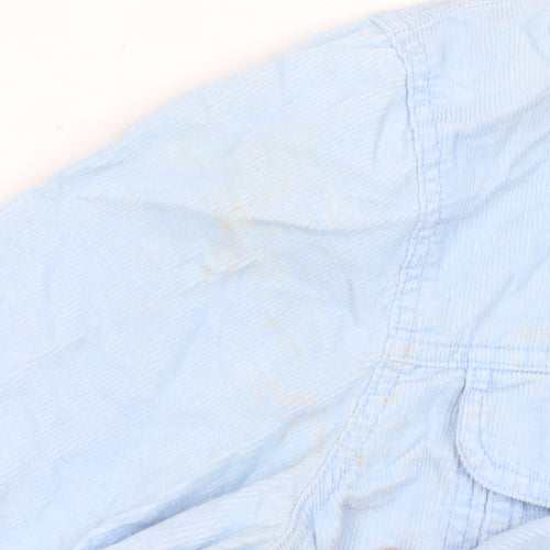 Henri Lloyd Womens Blue Corduroy Jacket Size 10 Casual Cropped