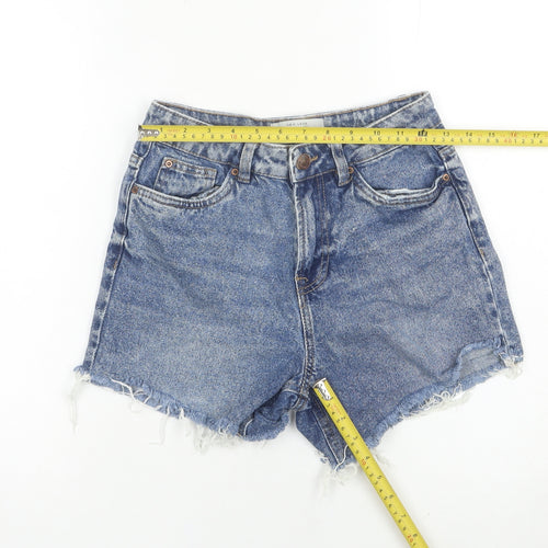 New Look Women Blue Size 6 High Rise Cut-Off Denim Shorts