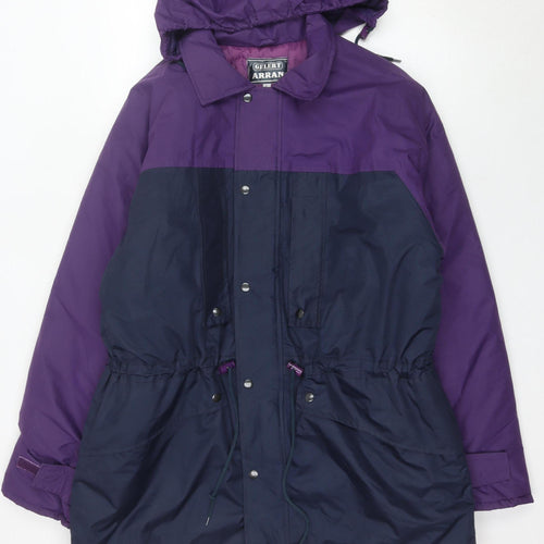 Gelert Women’s Purple Blue Parka Jacket L Hooded Waterproof
